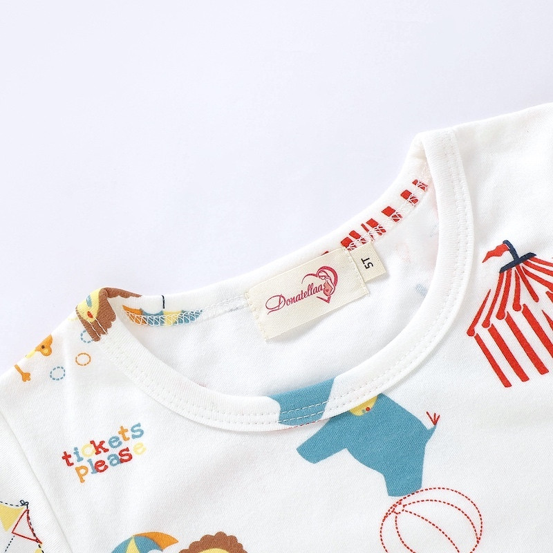 Pajama Set 2Y-7Y Organic Cotton O-neck Super Soft And Breathable Circus HY6003-32